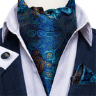 Men's Silk Cravat Set with Cufflinks and Pocket Square