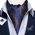 Men's Silk Cravat Set with Cufflinks and Pocket Square