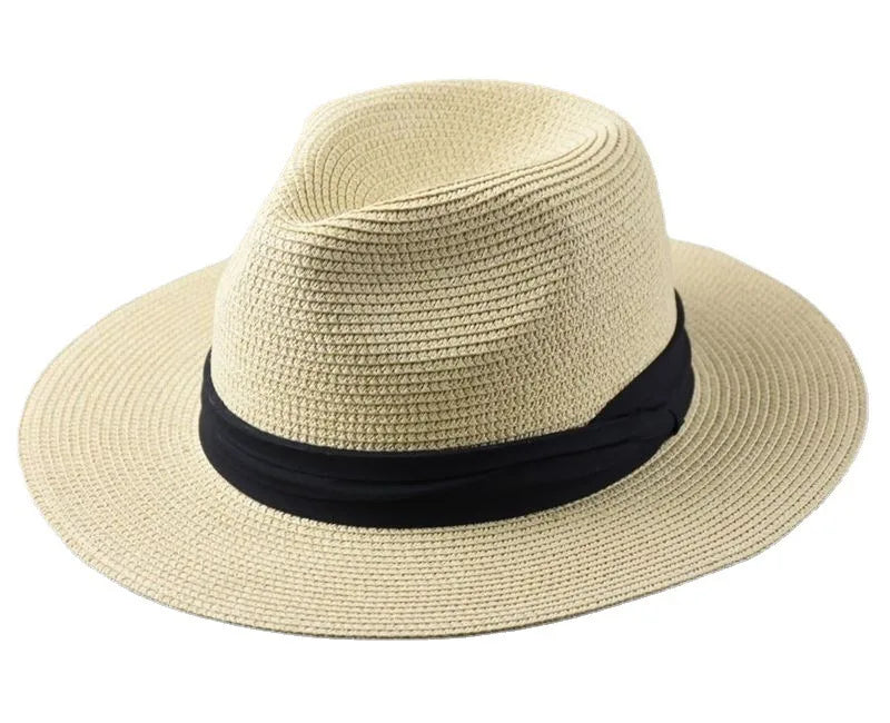 Beige Men's Beach Panama Hat