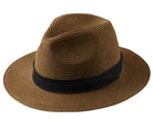 Coffee Brown Men's Beach Panama Hat